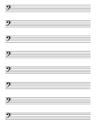 White music sheet with note grid with treble clef vector image. Printable Full Page Bass Clef Staff Paper Music Theory Worksheets Free Printable Cello Sheet Music Music Theory Worksheets