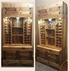 For me, it's impossible to get it home in the suburban with the 5 kiddos, so i have the nice guys at home depot rip it down for me. Diy Rustic Wine And Liquor Cabinet With Recessed Lighting Handcrafted From Pallet W Diy Outdoor Furniture Plans Diy Deck Furniture Pallet Furniture Restaurant
