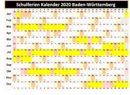 Alle termine und infos zu den ferien in bw. Druckbare Schulferien Kalender 2020 Bw Stuttgart Pdf Kalender 2020 Ferien