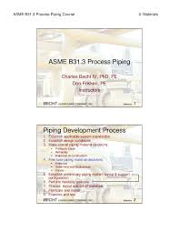 Pdf Asme B31 3 Process Piping Course Asme B31 3 Process