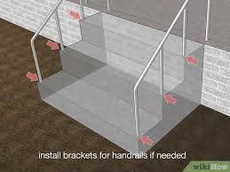 Watch and learn how to install the deckorators contemporary aluminum stair railing available exclusively at lowe's. How To Build Concrete Steps With Pictures Wikihow
