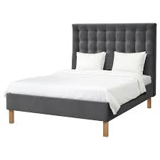 Create extra storage space under the bed with vard. Kvalfjord Bed Frame Sandbacka Dark Gray Luroy King Ikea