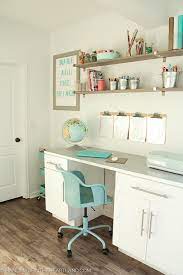Let's talk about craft room paint color ideas! White Aqua Craft Room Tour Handmade In The Heartland
