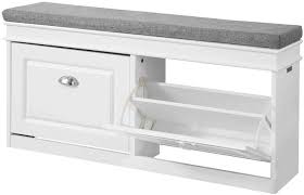 Vidaxl banc d'entrée et de rangement avec coussin 3 paniers blanc. Sobuy Banc De Rangement A Chaussures Meuble D Entree Avec Coussin Fsr64 W Walmart Canada