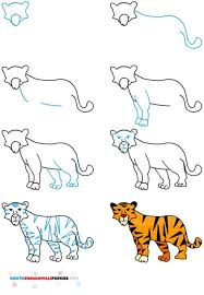 How To Draw Easy Animals Step By Step Image Guide Draw Animals For Kids Easy Drawings Animal Drawings