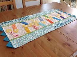 Table Runner Happy Birthday Quilted Candles Cake Make A Wish Colorful Fabrics Cotton Very Cute Kids Boys Birthday Table Colorful Table Table Runners
