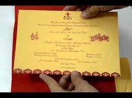 Writing a warm and heartfelt wedding card message can be easier said than done! D 523 Red Color Hindu Cards Indian Wedding Invitations Hindu Wedding Invitations Wedding Cards Youtube