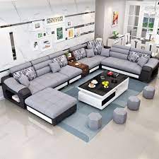 188 0us 7 Seat Linen Living Room Sofa Set Home Furniture Modern Design Frame Soft Sponge U Shape Home Furniture Living Room Sofas Aliexpress Living Room Sofa Set Living Room Sofa