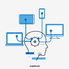 تقنية الكمبيوتر الرقمية التفاعل بين الإنسان والآلة تصميم واجهة المستخدم صور المتجهات مع المواد png technology icon digital technology banner design