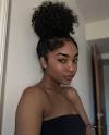 Messy Curly Hair Bun