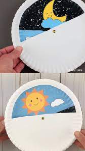 Day And Night Craft For Kids Sun And Moon Printable Sun Crafts Moon Crafts Preschool Crafts