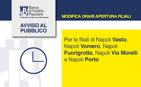 Numeri, orari, servizi, codici abi e cab. Modifica Orari Apertura Filiali Torre Del Greco