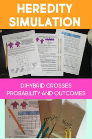 Dihybrid Cross Lesson That Allows Students To Predict Outcomes And Then Simulate Heredity To Compare Th Dihybrid Cross Activity Dihybrid Cross Biology Activity