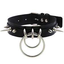 Kmvexo Punk Spike Metal Collar Girl Leather Harness Choker Necklace For Women Goth Choker Necklaces Goth Choker Leather Chokers
