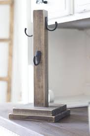 Rustic 4 Coffee Cup Mug Stand Coffee Mug Tree Coffee Mug Etsy Farmhouse Mugs Mug Tree Coffee Mug Display