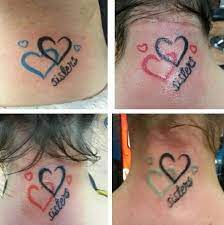 Sister Heart Tattoo Sister Heart Tattoos Matching Sister Tattoos Sister Tattoos