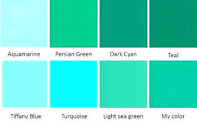 Teal Color Chart Green Gray And Schemes Not Another Wedding
