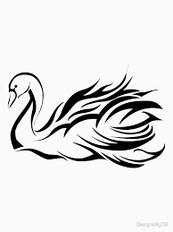 Tribal Swan Essential T Shirt By Designsbydb Swan Tattoo Black Dragon Tattoo Black Swan Tattoo