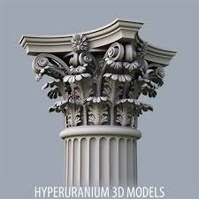 Corinthian Column 3d Model 3d Model Corinthian Column Pillar Design Greek Columns