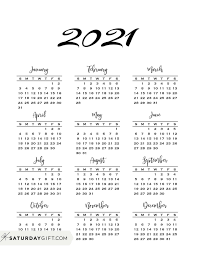 Minimal One Page Calendar For 2020 2021 Free Printables In 2020 At A Glance Calendar Calendar Printables Calendar Pages