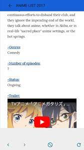 Free english 27.2 mb 06/02/2020 android. 2017 Anime List For Android Apk Download