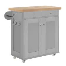 The image inspiration about beautiful kitchen island wheels from derektime.com. Portland Portable Kitchen Island Trolly Cart With Oak Top In Grey Buyitdirect Ie