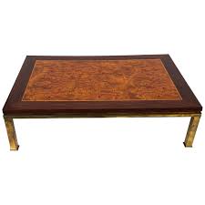 Category 1960s italian modern vintage zebra wood coffee and cocktail tables. Mid Century Modern Italian Burlwood Brass And Zebra Wood Coffee Table For Sale At 1stdibs