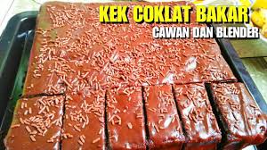 Resepi kek coklat kukus dengan telur. Kek Coklat Bakar Sukatan Cawan Dan Blender Youtube