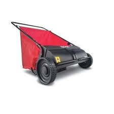 Agri Fab 26 In Push Lawn Sweeper 45 0218 The Home Depot Lawn Sweeper Best Riding Lawn Mower Leaf Sweeper