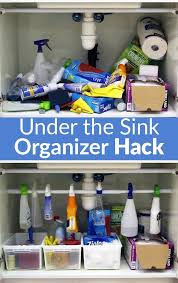 Easiest Under The Sink Organizer Hack Diy Kitchen Storage Kitchen Sink Storage Kitchen Organization Diy