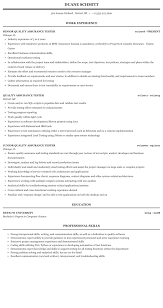 Quality Assurance Tester Resume Sample Mintresume