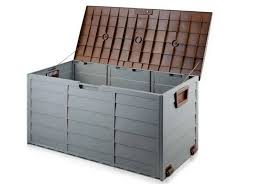 This storage bin with wheels has molded grooves for easy stacking. Xl Outdoor Storage Box Deal Wowcher