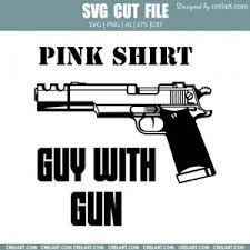 Download Pink Shirt Guy With Gun Svg Crelart