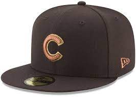 New Era Chicago Cubs Brown On Metallic 59fifty Fitted Cap Fitted Caps New Era Boot Shoes Women