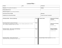 Blank Lesson Plan Format Template Blank Lesson Template Doc Lesson Plan Format Lesson Plan Templates Lessons Template