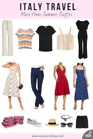 Must Have Outfits To Pack For Italy Travel Wardrobe Capsule Kat Blossom Italian Fashion Summer Italy Travel Outfit Travel Outfit Summer