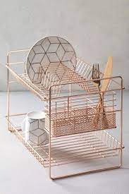 Buy 2 Tier Dish Drainer From The Next Uk Online Shop In 2020 Gold Kitchen Accessories Rose Gold Kitchen Copper Kitchen Decor