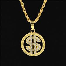 dollar money pendant necklaces