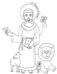 Image Result For Coloring Page St Francis Of Assisi Saint Coloring Coloring Pages All Saints Day