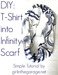 t shirt into diy infinity scarf tutorial