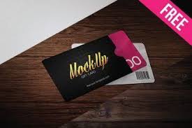 Free Gift Card Mock Up In Psd