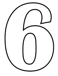 Numero 6 Para Colorear
