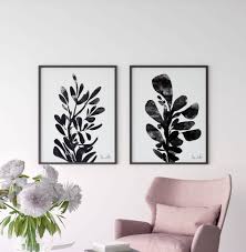 Black And White Framed Art Set Of 2 Set Of 2 Prints Abstract Art Abstract Printable Art Botanical Print Black And White Art Prints Digital Downloads Minimal Wall Art Minimal Wall Art Abstract Art Prints Abstract Prints
