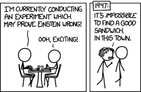 Wrong Xkcd Einstein Was Wrong When He Said That Provisional Patent 39561 Represented A Novel Gravel Sorting Techni Intelligent Humor Einstein Relatable