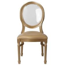 Hercules Series 900 Lb Capacity King Louis Chair With Transparent Back Gold Vinyl Seat And Gold Frame Gold Gold Vinyl Louis Chairs Flash Furniture