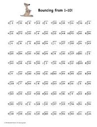 Division Basic Facts 1 10 S And 1 12 S Practice Sheets Learn Basic Math Teaching Third Grade English Worksheets For Kids