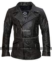 3 4 Mens Motorcycle Motorbiker Long Vintage Leather Jacket Distressed Eddie Ykk Ebay Leather Jacket Men Vintage Leather Jacket Leather Jacket