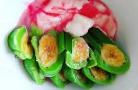Download now dn tir ibumamah dewinik puding durian download now sangjo legit manis pisang ijo dengan paduan vla durian hingga. Takjil Segar Dan Mengenyangkan Resep Es Pisang Ijo Fiber Creme Guideku Com