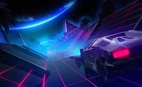 Fast Synthwave Retrowave Outrun Photo Lamborghini Panter Black Neon Colors Triangles New Retro Synthwave Retro Waves Cyberpunk Aesthetic
