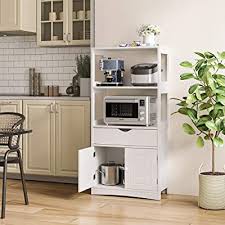 It can stand against a wall and give your kitchen character and warmth. Buy Dictac Storage Cabinet With Drawer Shelves And Door 23 62 X12 4 X48 Kitchen Pantry Cabinets Microwave Storage Cabinet Cupboard Tall Freestanding Cabinet For Bathroom Kitchen Bedroom Ect White Online In Indonesia B08kt4jlp8